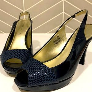 Anne Klein I flex navy high heels.